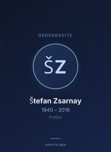 Gedenkportrait von Štefan Zsarnay