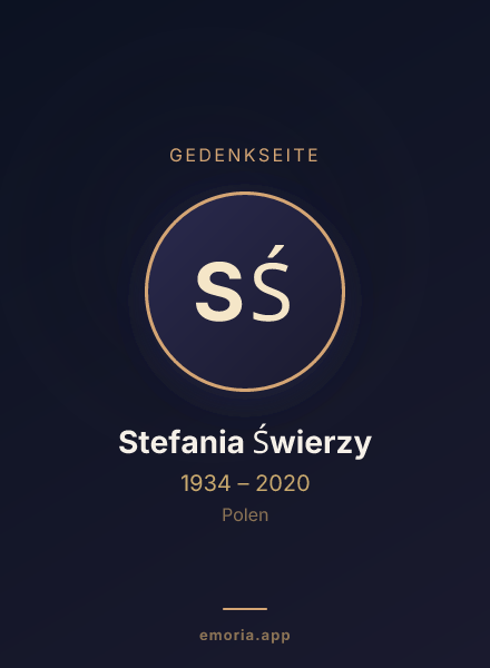 Gedenkportrait von Stefania Świerzy