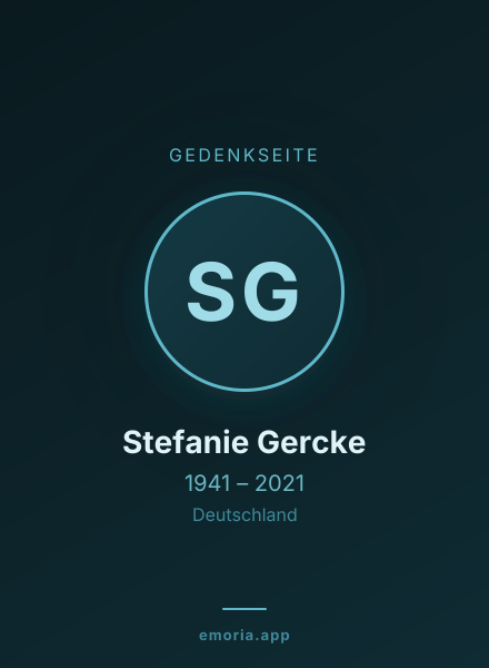 Gedenkportrait von Stefanie Gercke