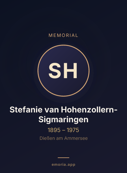 Memorial portrait of Stefanie van Hohenzollern-Sigmaringen