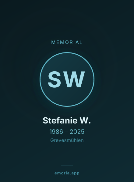Memorial portrait of Stefanie W.