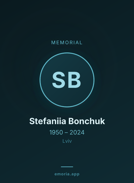 Memorial portrait of Stefaniia Bonchuk