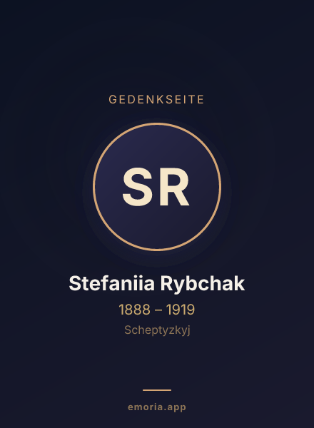 Gedenkportrait von Stefaniia Rybchak