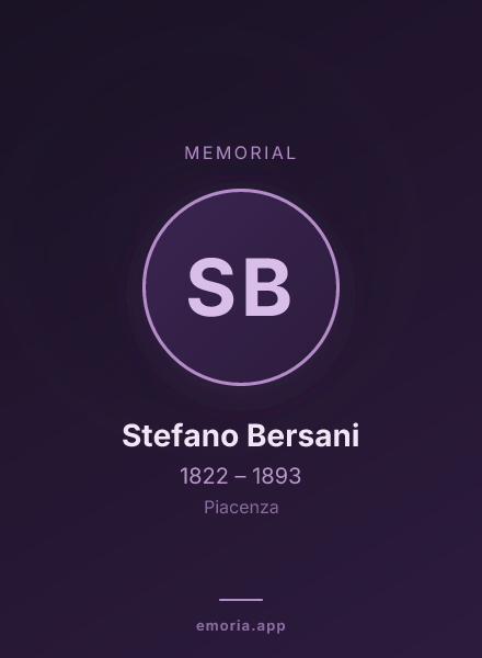 Memorial portrait of Stefano Bersani