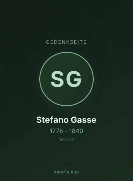 Gedenkportrait von Stefano Gasse
