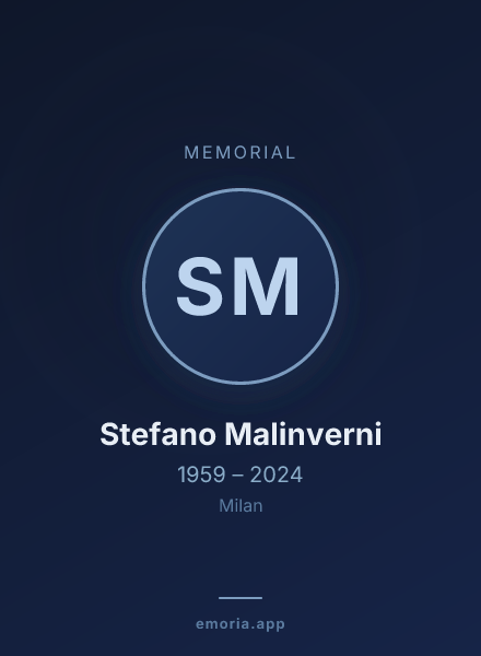 Memorial portrait of Stefano Malinverni