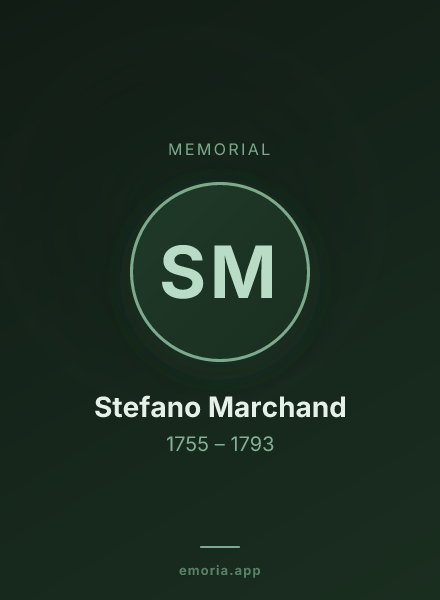 Memorial portrait of Stefano Marchand