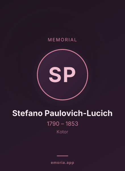 Memorial portrait of Stefano Paulovich-Lucich