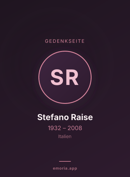 Gedenkportrait von Stefano Raise