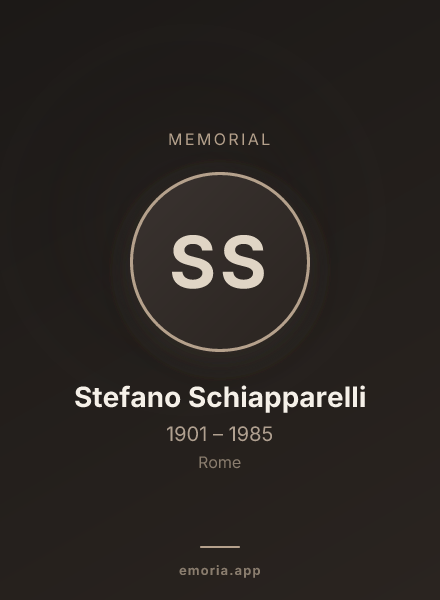Memorial portrait of Stefano Schiapparelli