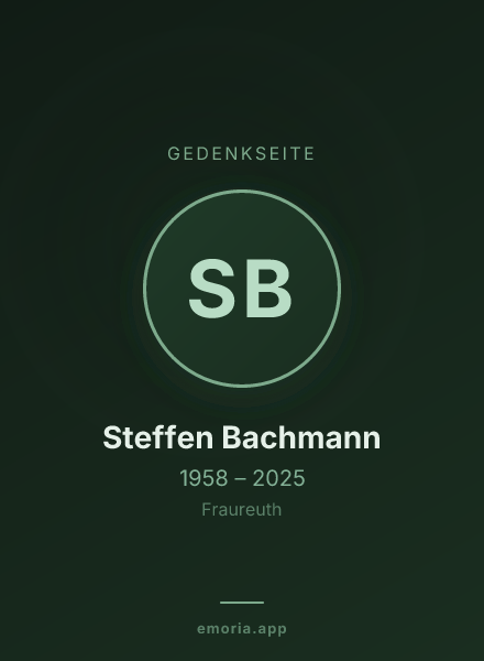 Gedenkportrait von Steffen Bachmann