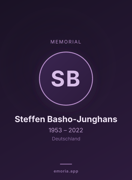 Memorial portrait of Steffen Basho-Junghans