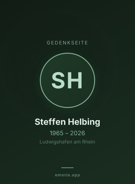 Gedenkportrait von Steffen Helbing