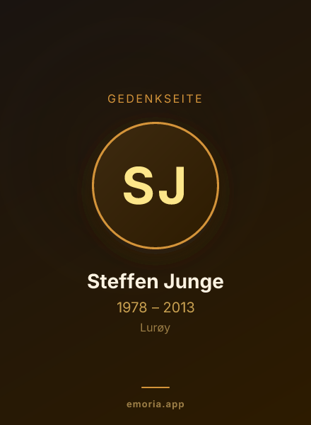 Gedenkportrait von Steffen Junge