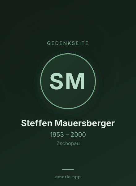Gedenkportrait von Steffen Mauersberger