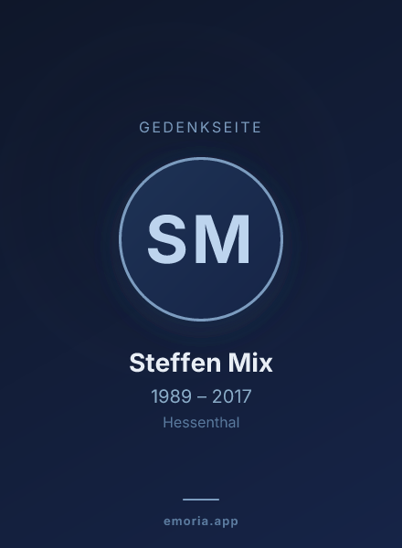 Gedenkportrait von Steffen Mix