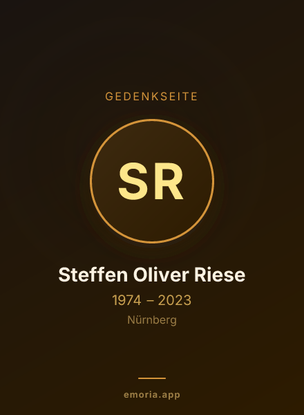 Gedenkportrait von Steffen Oliver Riese