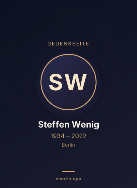 Gedenkportrait von Steffen Wenig
