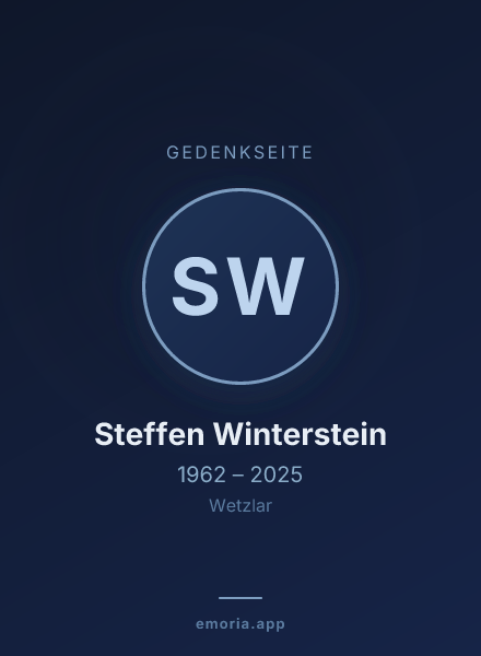 Gedenkportrait von Steffen Winterstein