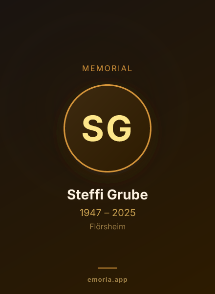 Memorial portrait of Steffi Grube