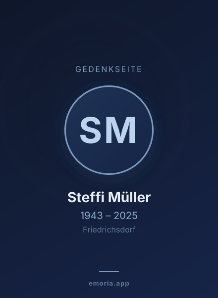 Gedenkportrait von Steffi Müller