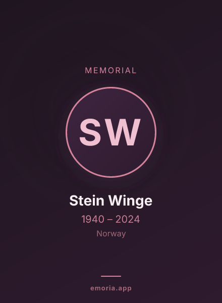 Memorial portrait of Stein Winge
