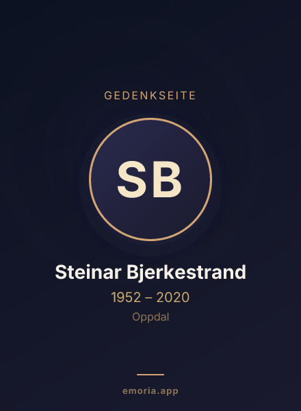 Gedenkportrait von Steinar Bjerkestrand