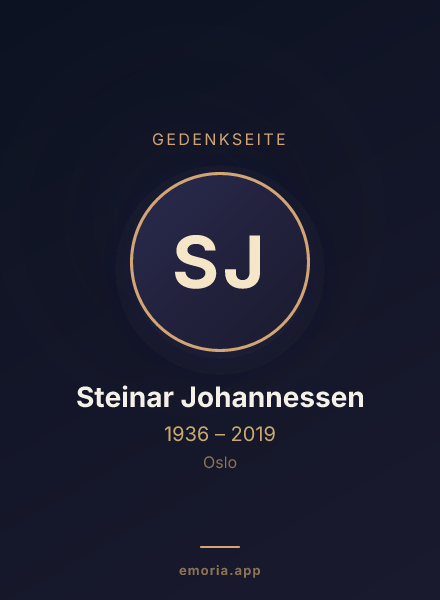 Gedenkportrait von Steinar Johannessen