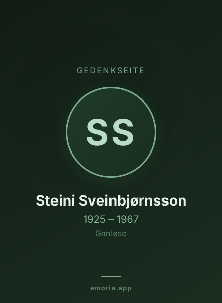Gedenkportrait von Steini Sveinbjørnsson