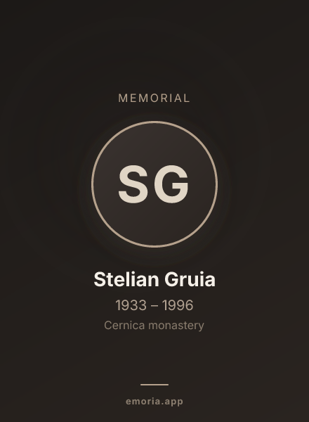 Memorial portrait of Stelian Gruia