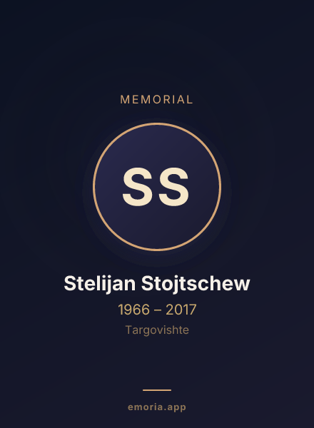 Memorial portrait of Stelijan Stojtschew