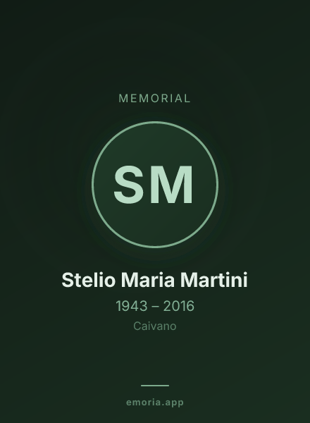 Memorial portrait of Stelio Maria Martini