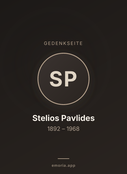 Gedenkportrait von Stelios Pavlides