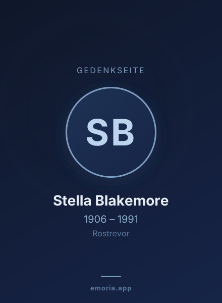 Gedenkportrait von Stella Blakemore
