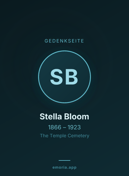Gedenkportrait von Stella Bloom