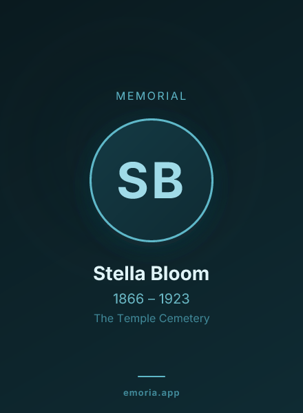 Memorial portrait of Stella Bloom
