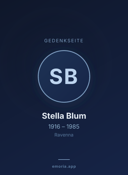 Gedenkportrait von Stella Blum