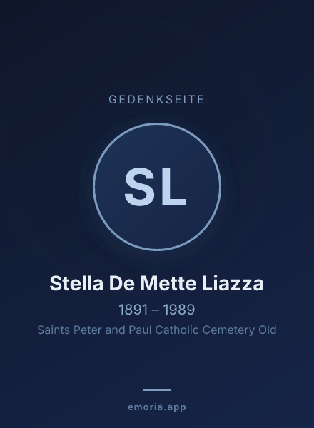 Gedenkportrait von Stella De Mette Liazza