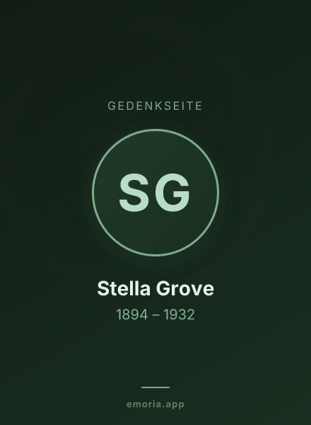Gedenkportrait von Stella Grove