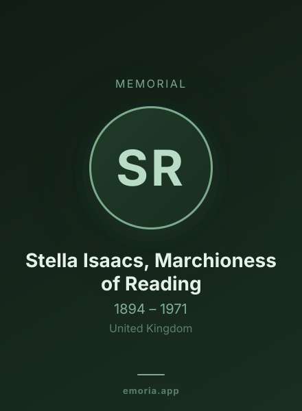 Memorial portrait of Stella Isaacs, Marchioness of Reading