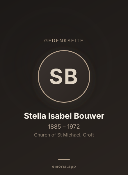 Gedenkportrait von Stella Isabel Bouwer