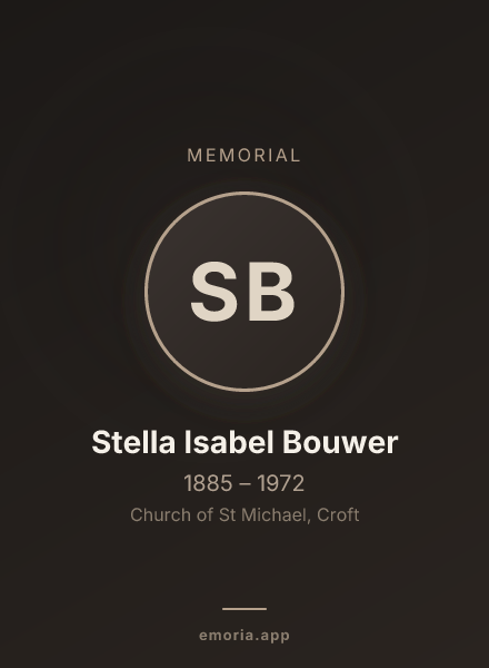 Memorial portrait of Stella Isabel Bouwer