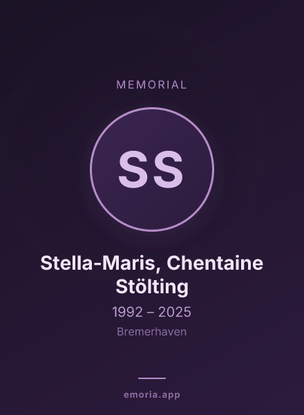 Memorial portrait of Stella-Maris, Chentaine Stölting