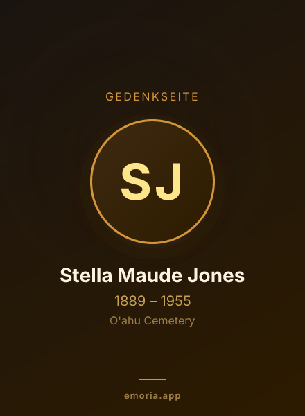 Gedenkportrait von Stella Maude Jones