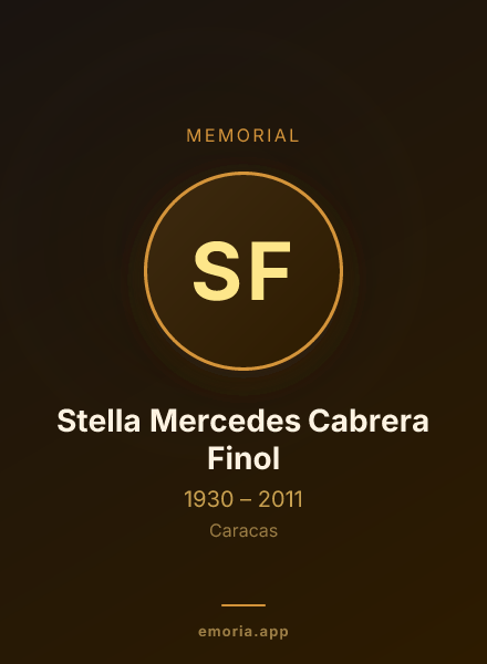 Memorial portrait of Stella Mercedes Cabrera Finol
