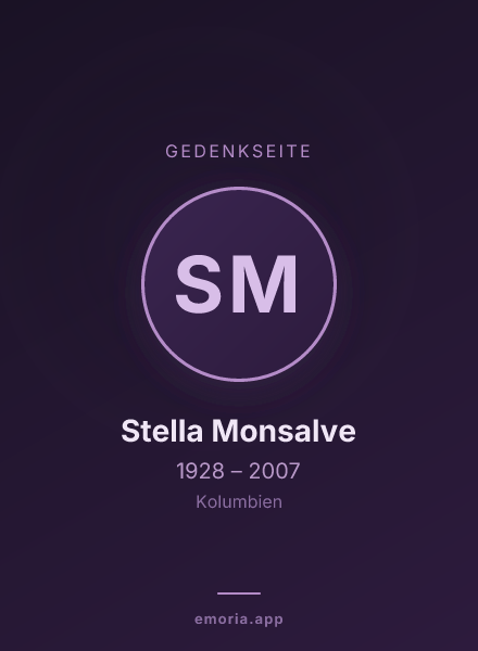 Gedenkportrait von Stella Monsalve