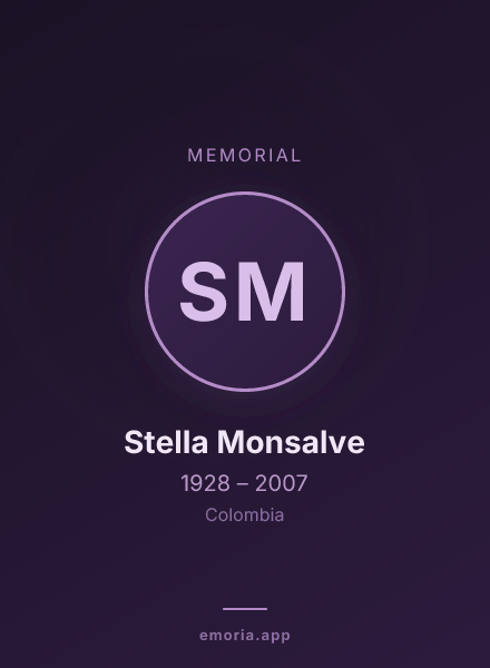 Memorial portrait of Stella Monsalve