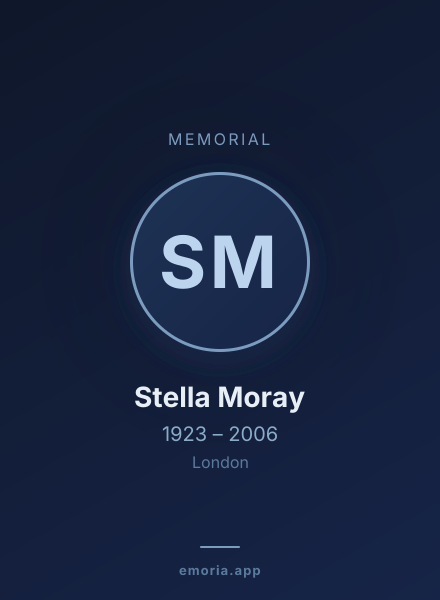 Memorial portrait of Stella Moray