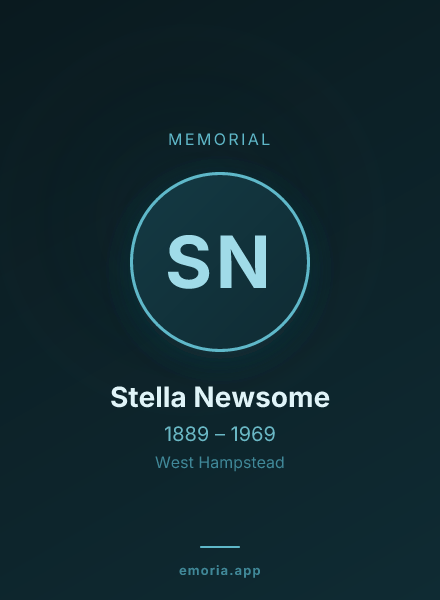 Memorial portrait of Stella Newsome