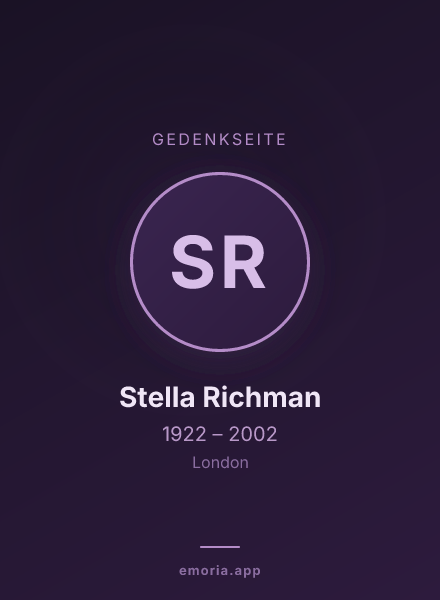 Gedenkportrait von Stella Richman